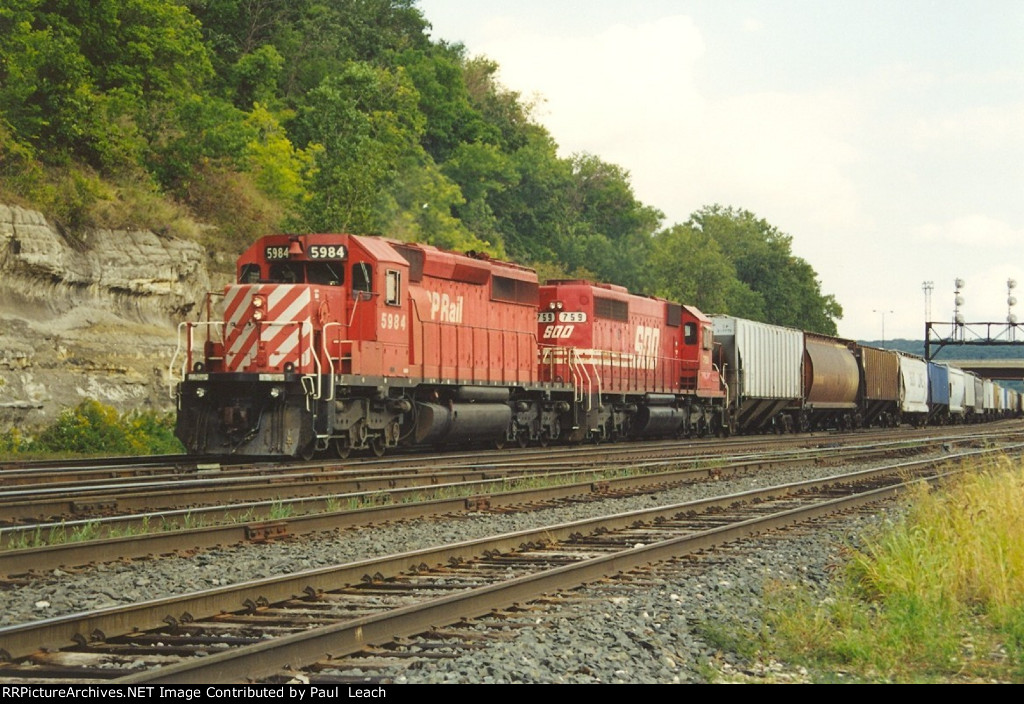 Grain train eases west